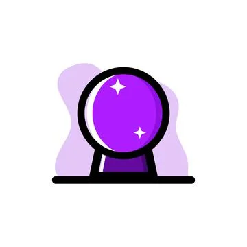 Crystal Magic Ball Conceptual Vector Icon Illustration Design Stock Illustration