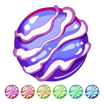 Crystal magic ball sphere cartoon vector graphic Stock Illustration
