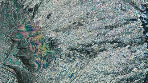 Crystal magnification under Microscope timelapse. Stock-Footage 88717068