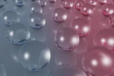 Crystal material of ball reflection red and blue Illustrazione stock