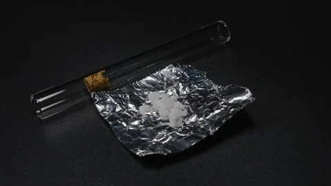 Crystal meth is strong form of amphetamine. Comes as powder crystals or tab.. Stock Footage 341141303