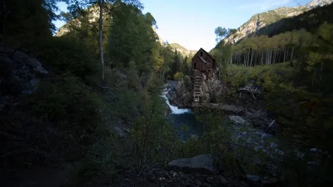 Crystal Mill sunset Stock Footage 121172222