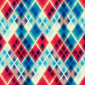 Crystal mosaic seamless pattern Stock Illustration