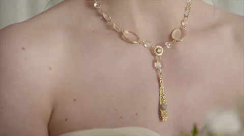 Crystal Necklace Stock Footage 55375056