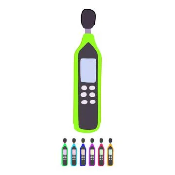 Crystal noise level meter vector cartoon graphic Stock Illustration