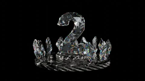 Crystal number two is located in the center of the sparkling diamonds  Stock Footage 301715454