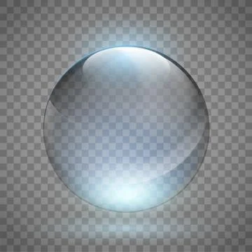 Crystal or glass empty ball. Vector illustration Stock Illustration