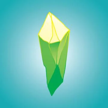 Crystal or natural mineral gemstone. Game UI icon. vector illustration Illustrazione stock