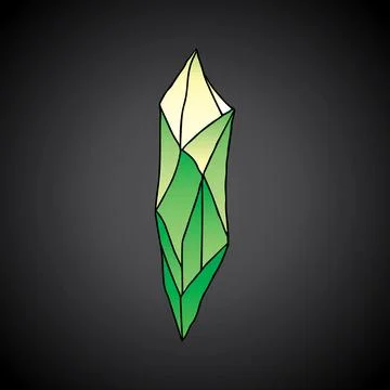 Crystal or natural mineral gemstone. Game UI icon. vector illustration Illustrazione stock