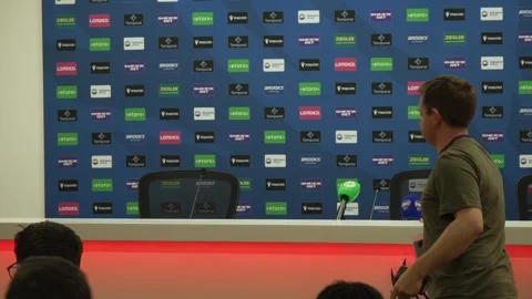 Crystal Palace 1-4 Man City: Enzo Maresca Press conference
 Stock Footage 343896243