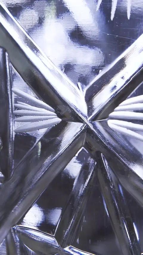 Crystal pattern. Shiny, moving glass surface Stock Footage 327369551