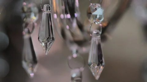 Crystal pendants and changing light Stock Footage 62378963