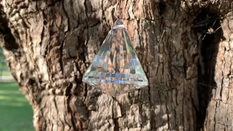 Crystal pendulum feng shui harmoniser Stock Footage 157000419