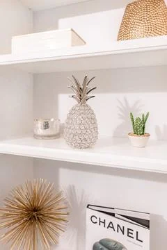 Crystal pineapple on shelf Stock Photos