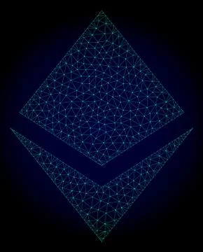 Crystal Polygonal Frame Vector Mesh Illustration Stock Illustration