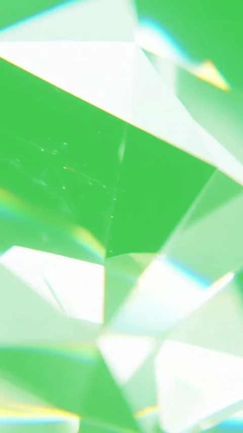 Crystal Prism Light Green Screen Vertical Stock-Footage 344765566