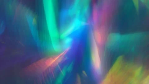 Crystal prism refracting light in vivid rainbow colors Stock Footage