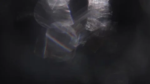 Crystal prism shining lights in the dark Stock Footage 318776498