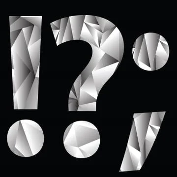 Crystal question mark Ilustração Stock