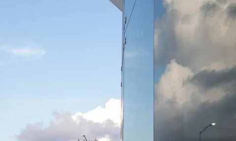 Crystal reflection of the clouds Stock Photos