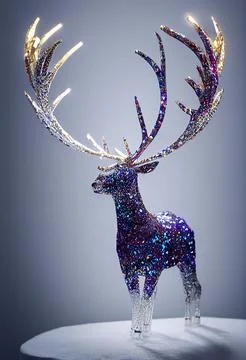 Crystal Reindeer Stock Illustration