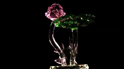 Crystal Rose. spinning Stock Footage 10689210