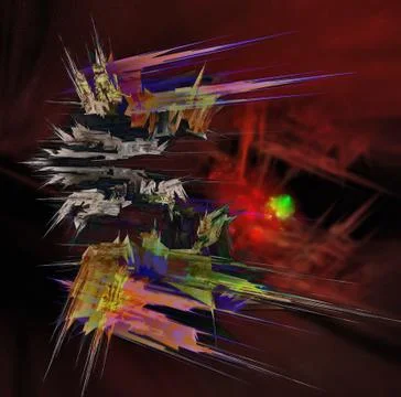 Crystal Ship in space Stockillustratie