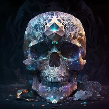 Crystal skull Stock Illustration