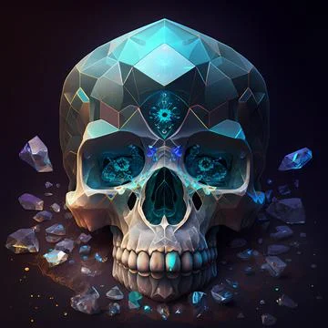Crystal skull Stock Illustration
