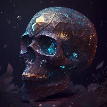 Crystal skull Stock Illustration