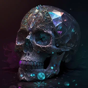 Crystal skull Stock Illustration