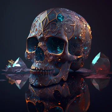 Crystal skull Stock Illustration