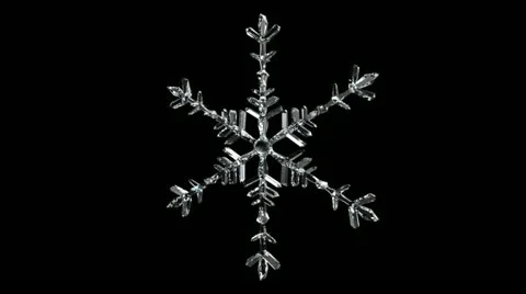 Crystal Snowflake Video stock 10901812