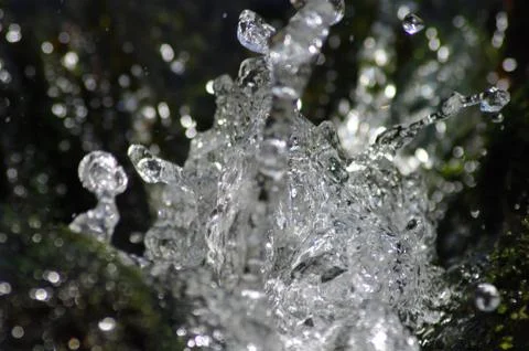 Crystal splashes of water Stock Photos