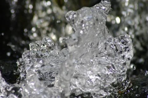 Crystal splashes of water Stock Photos