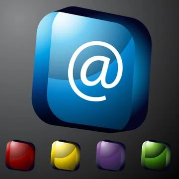 Crystal square icons Illustrazione stock