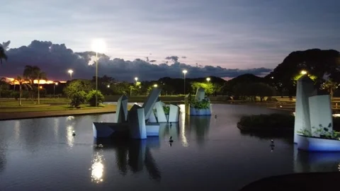 Crystal Square or Parque Cristais in Brasilia, Brazil Video stock 169058533