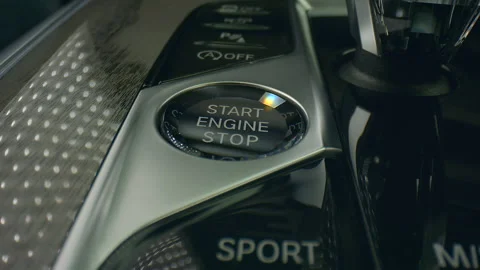 Crystal start engine stop macro Stock Footage 170816246