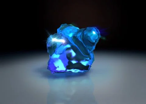 Crystal stone on table Stock Illustration