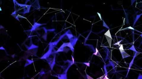 Crystal structure. Depth of field.Growing global network and data connections Stock Footage 96917279