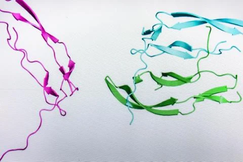 Crystal structure of protein. Stock Illustration