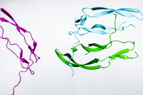 Crystal structure of protein. Stock Photos