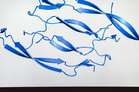 Crystal structure of protein. Stock Photos