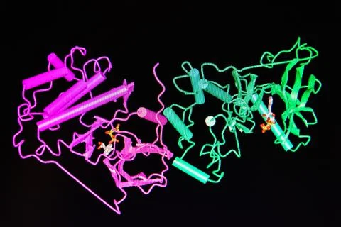 Crystal structure of protein. Stock Photos