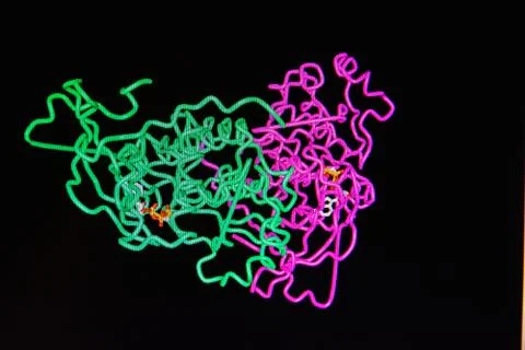 Crystal structure of protein. Stock Photos