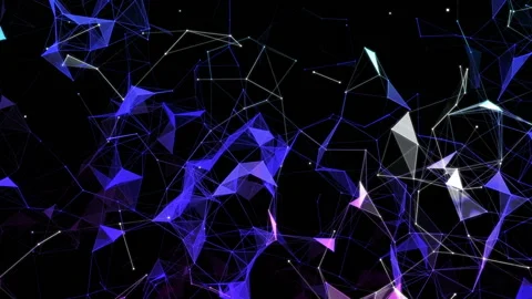 Crystal structure.Growing global network and data connections. Seamless loop. Stock Footage 96916744