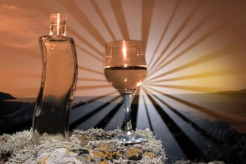 Crystal at sunset Stock Photos