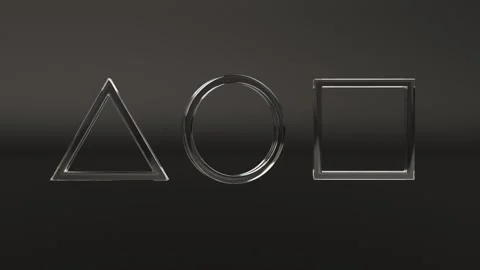 Crystal Triangle square circle simple shapes rotate endless Stock Footage 312604773