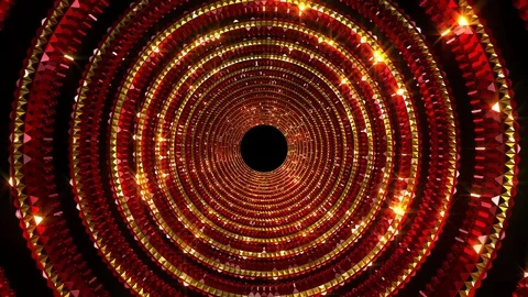 Crystal Tunnel Red Stock Footage 102441031