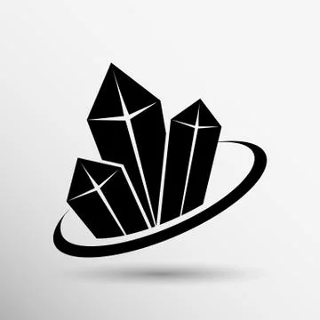 Crystal vector icon illustration isolated cold, new elements Stockillustratie
